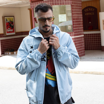 Custom Sports Tracksuits Set, Light Woven Hooded Jacket & Shorts