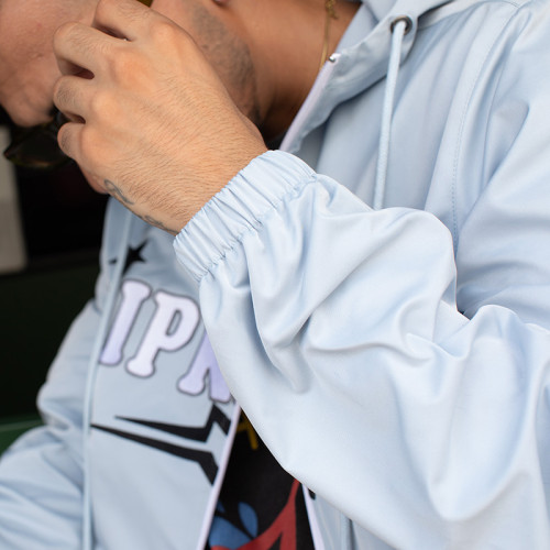 Custom Sports Tracksuits Set, Light Woven Hooded Jacket & Shorts