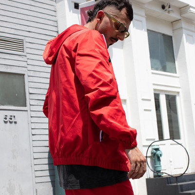 Custom Sports Tracksuits Set, Lightweight Hooded Jacket and Shorts