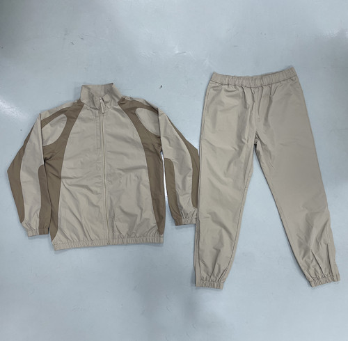 Custom Tracksuit Set Supplier for Color Block Woven Sportswear