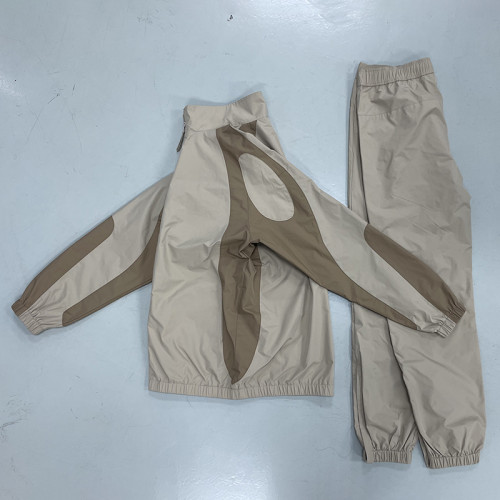 Custom Tracksuit Set Supplier for Color Block Woven Sportswear