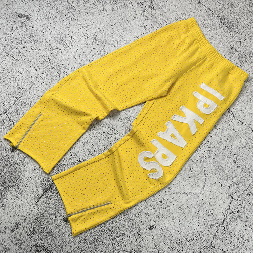 Custom Yellow Rhinestone Tracksuit Set Manufacturer for Private Label