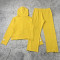 Custom Yellow Rhinestone Tracksuit Set Manufacturer for Private Label