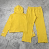 Custom Yellow Rhinestone Tracksuit Set Manufacturer for Private Label