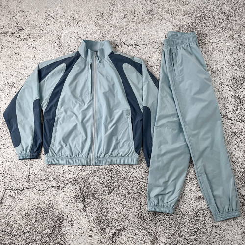 Custom Tracksuit Set Manufacturer Color Block Training Suit