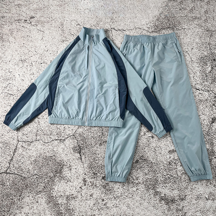 Custom Tracksuit Set Manufacturer Color Block Training Suit