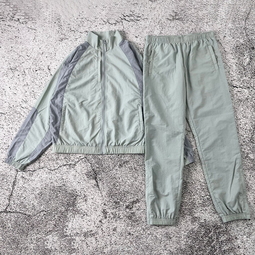 Custom Tracksuit Set Manufacturer Two Tone Nylon Mens Tracksuit