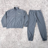 Custom tracksuit set manufacturer grey men woven warmup suit Keywords