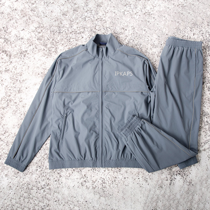 Custom tracksuit set manufacturer grey men woven warmup suit Keywords