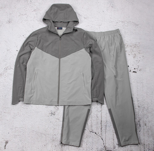 Custom tracksuit set for brands, lightweight hooded wind suit