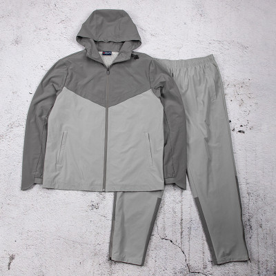 Custom tracksuit set for brands, lightweight hooded wind suit