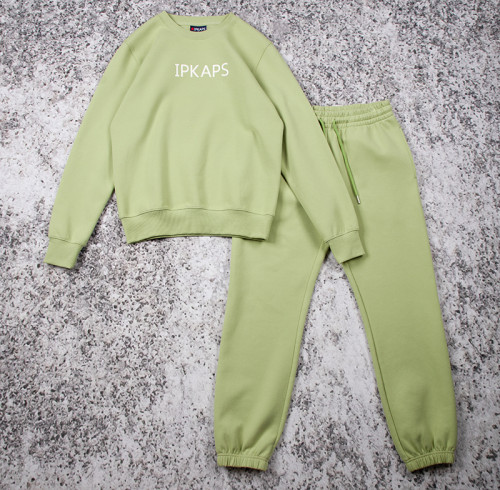 Custom tracksuit set manufacturer pastel fleece jogger set