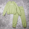 Custom tracksuit set manufacturer pastel fleece jogger set