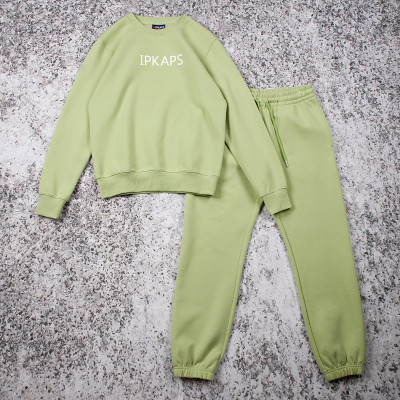 Custom tracksuit set manufacturer pastel fleece jogger set