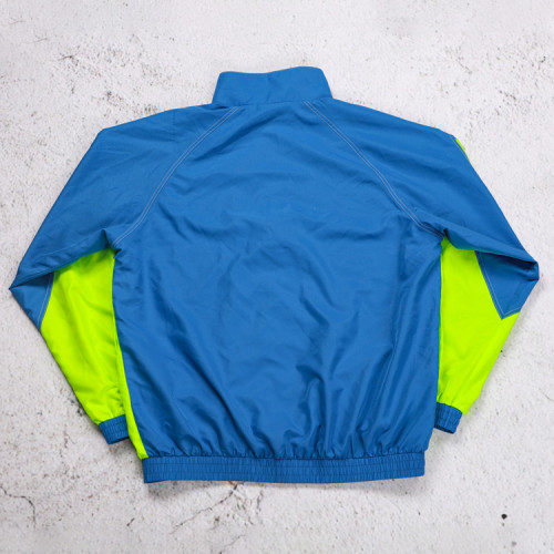 Custom tracksuits blue colorblock team set manufacturer