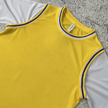 Custom sports t shirt manufacturer yellow mesh team tee