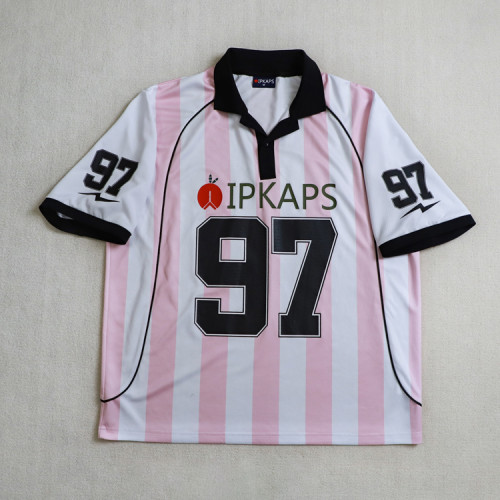 Custom Soccer Jersey Manufacturer Striped Polo Teamwear