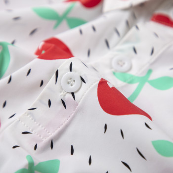 Custom Hawaiian T Shirts | Allover Cherry Print Shirt OEM Manufacturer