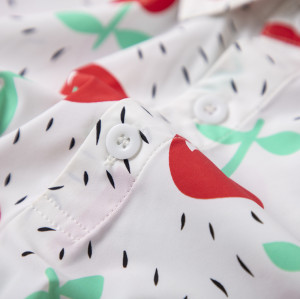 Custom Hawaiian T Shirts | Allover Cherry Print Shirt OEM Manufacturer