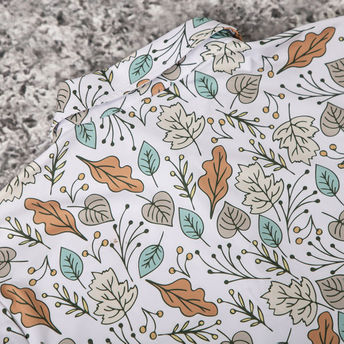 Custom Printed Polo T Shirts | Leaf Allover – Private Label Supplier