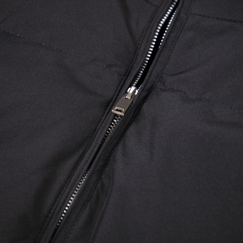 custom puffer jacket | OEM black padded winter outerwear manufacturer