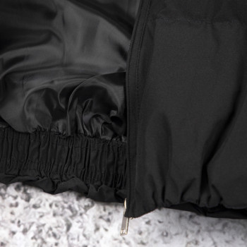 custom puffer jacket | OEM black padded winter outerwear manufacturer