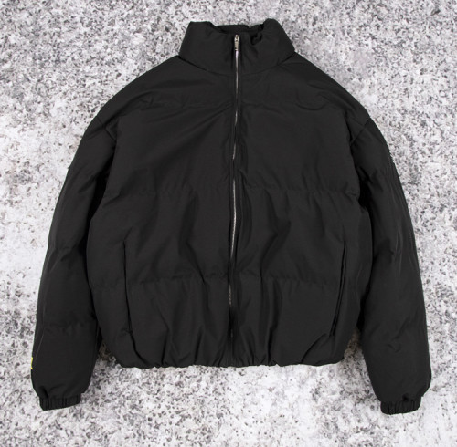 custom puffer jacket | OEM black padded winter outerwear manufacturer