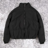 custom puffer jacket | OEM black padded winter outerwear manufacturer