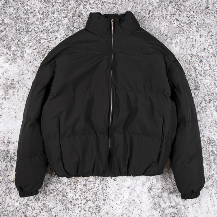 custom puffer jacket | OEM black padded winter outerwear manufacturer
