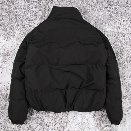 custom puffer jacket | OEM black padded winter outerwear manufacturer