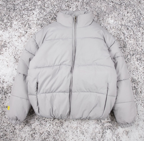 custom light grey puffer jacket | OEM winter outerwear manufacturer