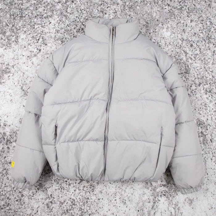 custom light grey puffer jacket | OEM winter outerwear manufacturer