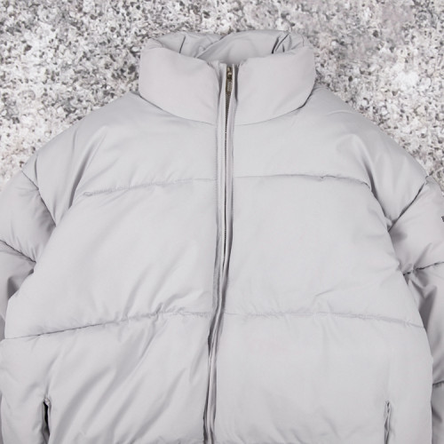 custom light grey puffer jacket | OEM winter outerwear manufacturer