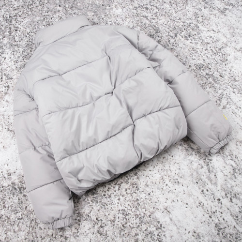 custom light grey puffer jacket | OEM winter outerwear manufacturer