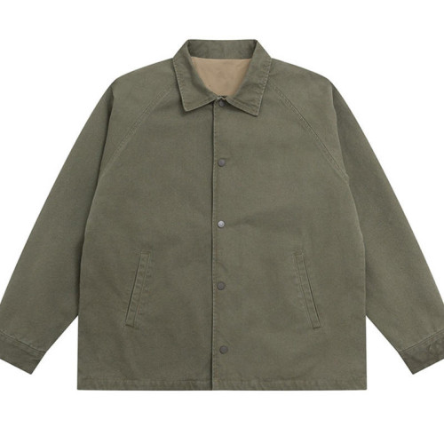 Custom Work Jacket | Olive Canvas Coach – OEM Jacket Manufacturer