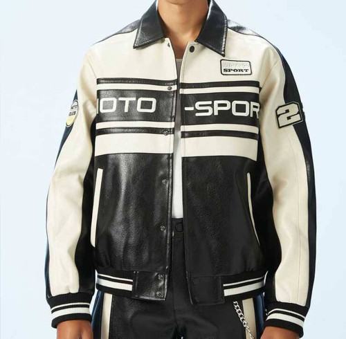custom racing jacket | Black White Moto – Custom Leather Jackets OEM