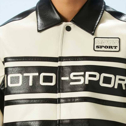 custom racing jacket | Black White Moto – Custom Leather Jackets OEM