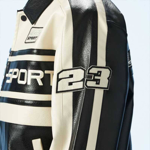 custom racing jacket | Black White Moto – Custom Leather Jackets OEM