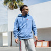 Custom Washed Hoodie | Blue Fleece Pullover OEM Supplier-Streetwear