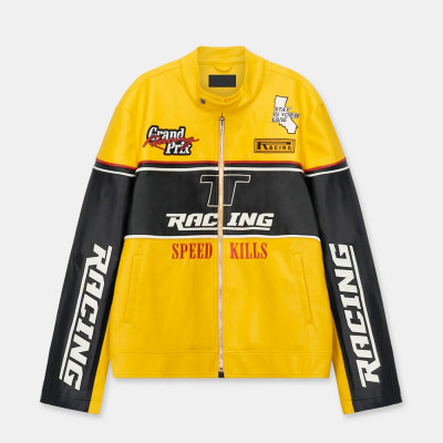 Custom Racing Jackets | Yellow Black Moto - OEM Manufacturer