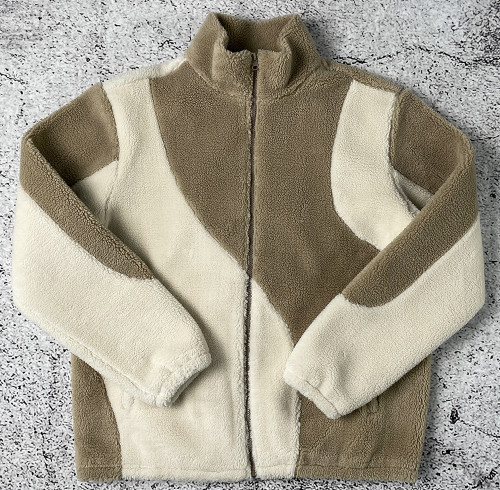 Custom Fleece Jacket Manufacturer Sherpa Zip Outerwear