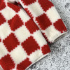 Custom Sherpa Fleece Jacket Checkerboard OEM Manufacturer