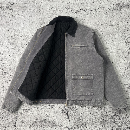 Custom Denim Work Jacket Manufacturer Quilted Outerwear