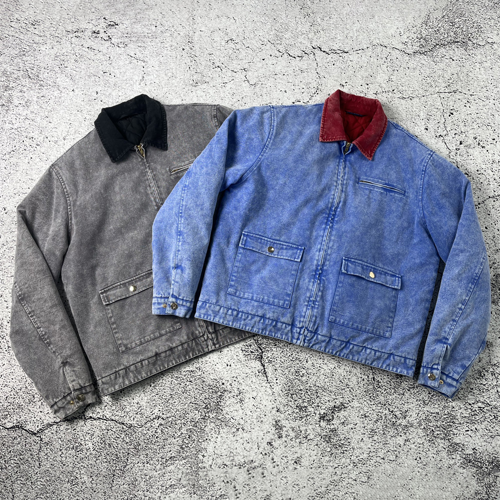 Green retro jacket model display