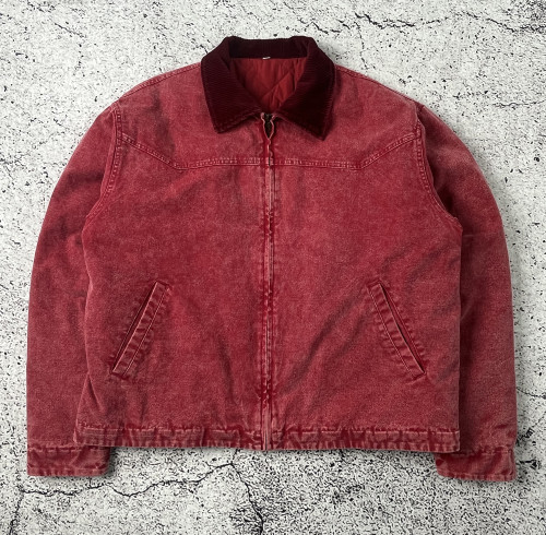 Custom Washed Denim Work Jacket Manufacturer OEM