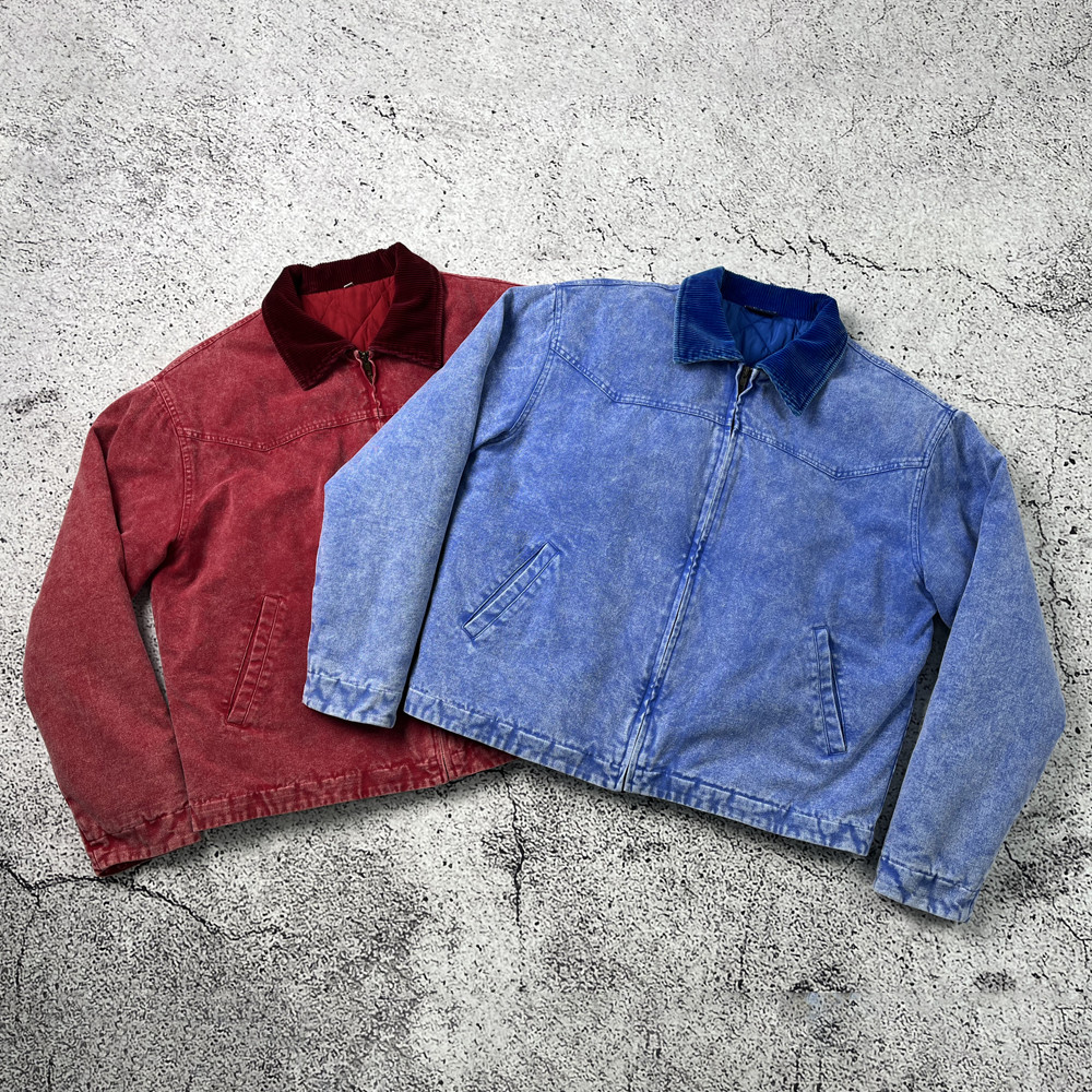 Green retro jacket model display