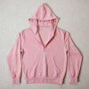 Custom fleece hoodie manufacturer pastel pink quarter zip pullover