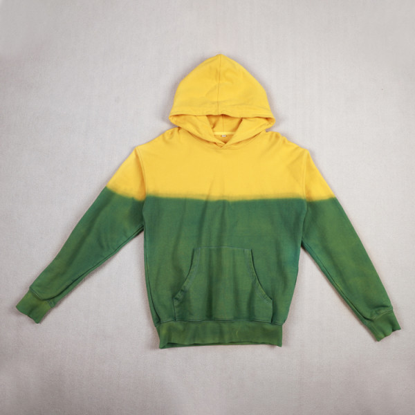 Yellow Green Dip Dye Hoodie custom hoodie manufacturer