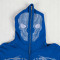 Custom Zip Up Hoodies with Skeleton Rhinestone Artwork OEM
