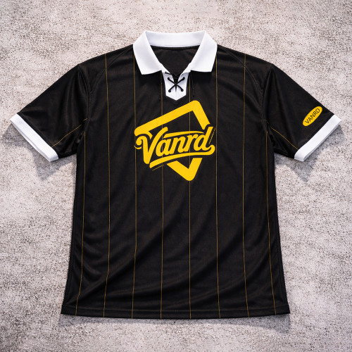 Custom Jersey T-shirts | Black Lace-Up Hockey Style Jersey